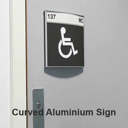 Curved Aluminium Sign